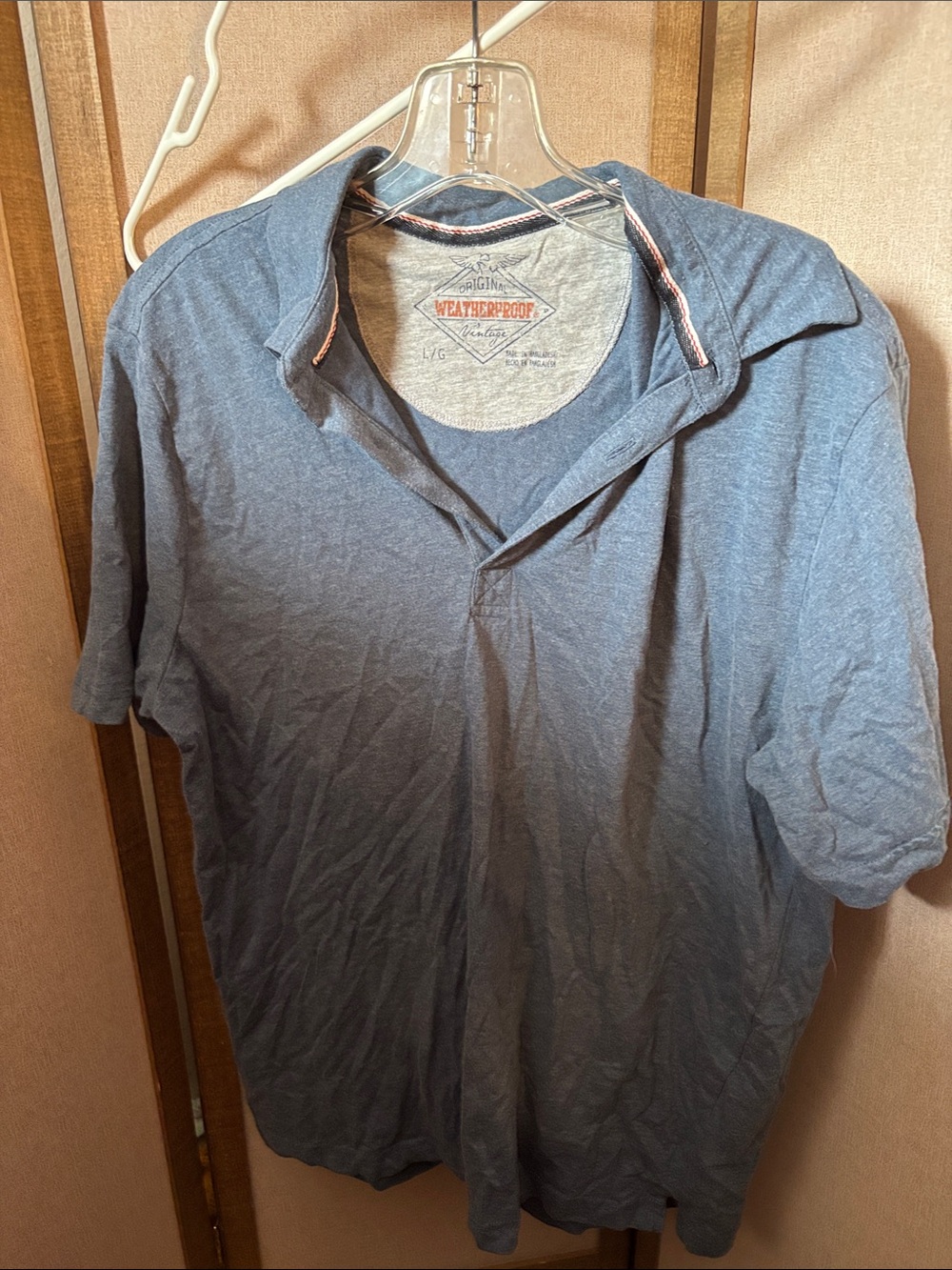 Weatherproof Men’s Blue Heather Polo Large